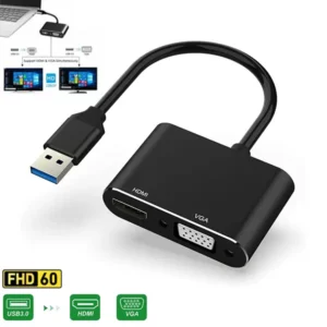 USB 3.0 to HDMI VGA Adapter Dual Display Converter@ido.lk