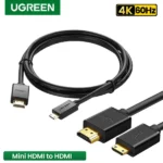 Cart 2 Ugreen Mini HDMI to HDMI Cable 1.5M 4K 60Hz 11167@ido.lk