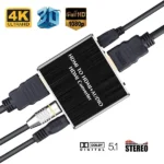 HDMI to HDMI Audio Extractor Converter – 4K Supported with Optical SPDIF & 3.5mm Aux Best Price in Sri Lanka From Dealhub.lk