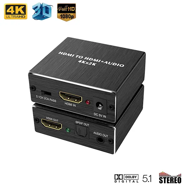 HDMI to HDMI Audio Extractor Converter – 4K Supported with Optical SPDIF & 3.5mm Aux Best Price in Sri Lanka From Dealhub.lk