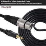 3.5mm to XLR Female Stereo Cable Headphone Jack Cable 1.5M Best Price in Sri Lanka From Dealhub.lk