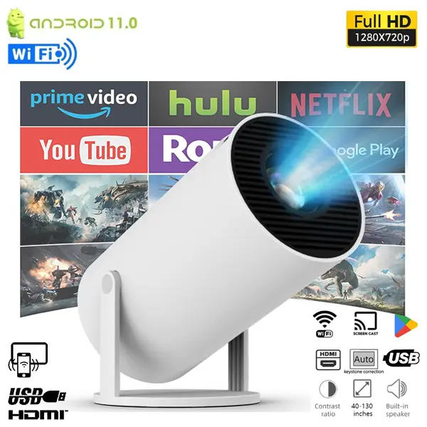 Android Smart Mini Projector 1080P Full HD Home Theater Projector Best Price in Sri Lanka From Dealhub.lk