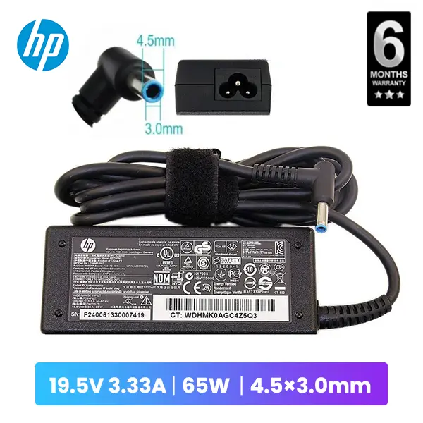 HP Laptop Charger Power Adapter HP 19.5V 3.33A Blue Pin Best Price in Sri Lanka From Dealhub.lk