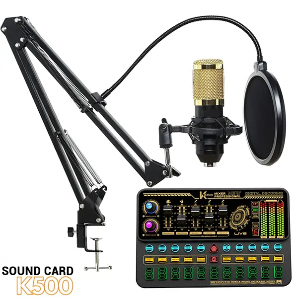 K500 Sound Card With Condenser Mic Best Price in Sri Lanka From Dealhub.lk
