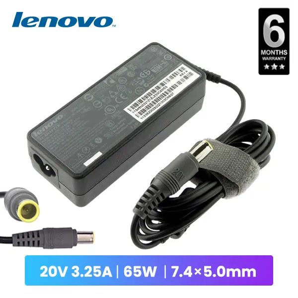 Lenovo Laptop Charger Power Adapter 20V 3.25A 65W Round Pin Best Price in Sri Lanka From Dealhub.lk