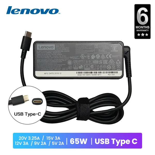 Lenovo USB Type C Charger 65W Laptop Charger Best Price in Sri Lanka From Dealhub.lk