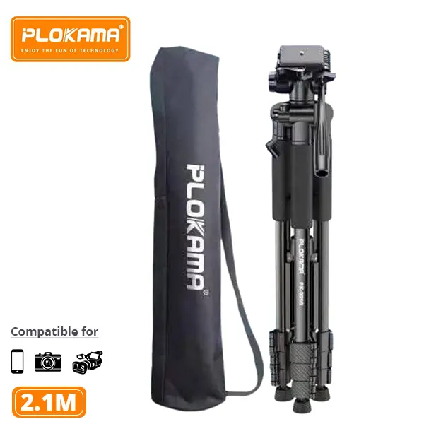 PLOKAMA PK-9999 2.1M Camera Tripod with Mobile Phone Holder Best Price in Sri Lanka From Dealhub.lk