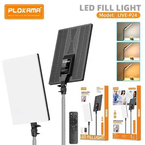 Plokama Live P24 LED Video Light Panel Best Price in Sri Lanka From Dealhub.lk