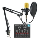 Professional Condenser Microphone with V8 Soundcard Best Price in Sri Lanka From Dealhub.lk