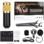 Professional Condenser Microphone with V8 Soundcard Best Price in Sri Lanka From Dealhub.lk