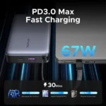 UGREEN 20000mAh 67W Power Bank with Built in Type C Cable PB550 – 55996 Best Price in Sri Lanka From Dealhub.lk