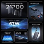 UGREEN 20000mAh 67W Power Bank with Built in Type C Cable PB550 – 55996 Best Price in Sri Lanka From Dealhub.lk