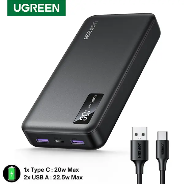 UGREEN 20000mAh Power Bank 22.5W 25683 Best Price in Sri Lanka From Dealhub.lk