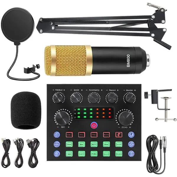 V8S Live Sound Card with BM800 Condenser Mic Best Price in Sri Lanka From Dealhub.lk