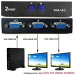2 Port VGA Switch Press Button Two Way VGA Video Switch for PC TV Monitor Best Price in Sri Lanka From Dealhub.lk