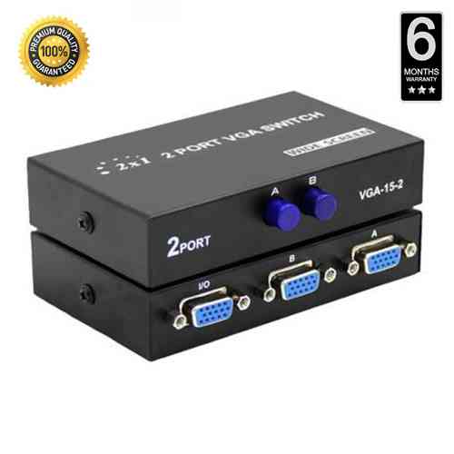 2 Port VGA Switch Press Button Two Way VGA Video Switch for PC TV Monitor Best Price in Sri Lanka From Dealhub.lk