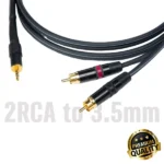 2 RCA to 3.5mm Stereo Audio Cable Premium Quality 1M Best Price in Sri Lanka From Dealhub.lk