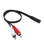 3.5mm Aux Female To 2 RCA Male Jack Adapters Audio Y Cable Splitter Best Price in Sri Lanka From Dealhub.lk