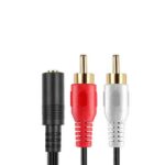 3.5mm Aux Female To 2 RCA Male Jack Adapters Audio Y Cable Splitter Best Price in Sri Lanka From Dealhub.lk