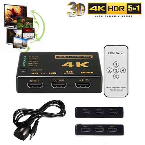 5 Port 4K HDMI Switch Switcher Splitter Box Best Price in Sri Lanka From Dealhub.lk