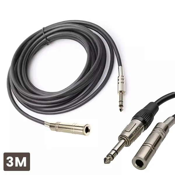 6.35mm TRS Jack to Female Extension Cable 3M Premium Quality Best Price in Sri Lanka From Dealhub.lk