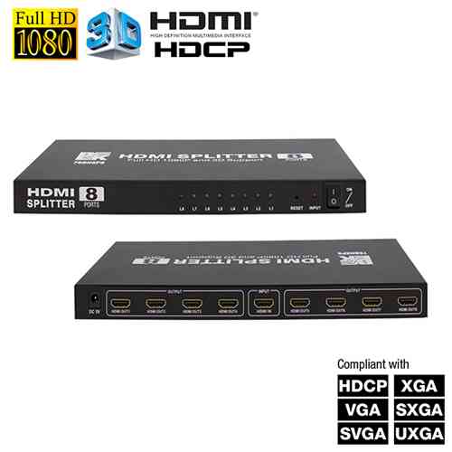 8-Port-HDMI-Splitter-Price-in-Sri-Lanka 8 Port HDMI Splitter 1 in 8 out Full HD 1080P Best Price in Sri Lanka From Dealhub.lk