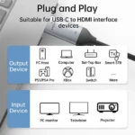 ASPOR A271 USB C to HDMI Cable 2M 4K 30Hz Best Price in Sri Lanka From Dealhub.lk