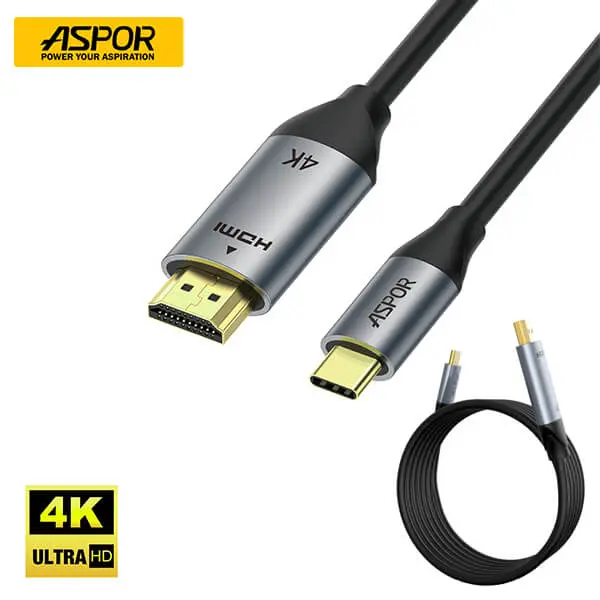 ASPOR A271 USB C to HDMI Cable 2M 4K 30Hz Best Price in Sri Lanka From Dealhub.lk