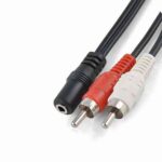 3.5mm Aux Female To 2 RCA Male Jack Adapters Audio Y Cable Splitter Best Price in Sri Lanka From Dealhub.lk