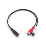 3.5mm Aux Female To 2 RCA Male Jack Adapters Audio Y Cable Splitter Best Price in Sri Lanka From Dealhub.lk