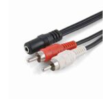 3.5mm Aux Female To 2 RCA Male Jack Adapters Audio Y Cable Splitter Best Price in Sri Lanka From Dealhub.lk