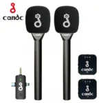 Candc Dual MIC Wireless Interview Microphone 2 Transmitters + 1 Receiver Best Price in Sri Lanka From Dealhub.lk
