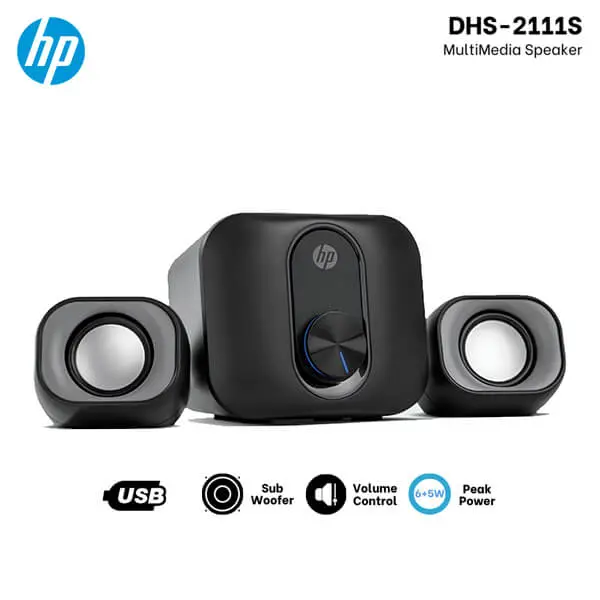 HP DHS-2111S 2.1 Wired Mini Multimedia Speaker Best Price in Sri Lanka From Dealhub.lk