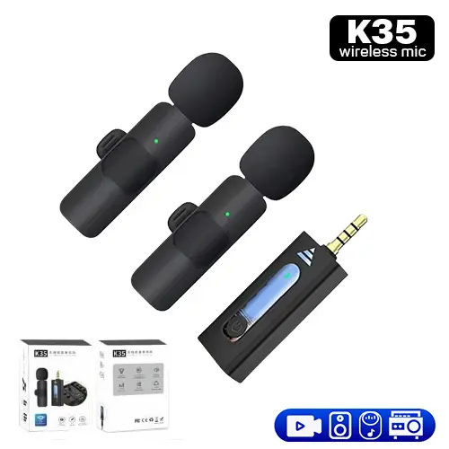K35 Wireless Dual Clip Microphone Best Price in Sri Lanka From Dealhub.lk