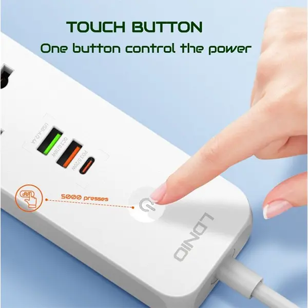 LDNIO SC5319 5 Way Power Extension Cord with 2 USB + 20W Type C Best Price in Sri Lanka From Dealhub.lk