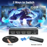 4K 2×4 HDMI Matrix Switch with Optical SPDIF & 3.5mm Audio Extractor (Support 4K@60Hz, HDR, HDCP 2.2) Best Price in Sri Lanka From Dealhub.lk