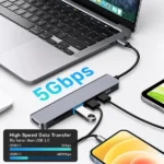 USB C to 7 in 1 Multifunction Hub with HDMI & 100W PD Charging (High-Speed USB 3.0, SD/TF Card Reader Multiport Adapter) Best Price in Sri Lanka From Dealhub.lk