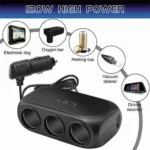 3 Port Car Cigarette Lighter Splitter with Dual USB Ports Car Charger Best Price in Sri Lanka From Dealhub.lk