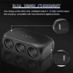 3 Port Car Cigarette Lighter Splitter with Dual USB Ports Car Charger Best Price in Sri Lanka From Dealhub.lk