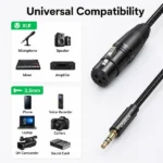 UGREEN 3.5mm Aux Male to XLR Female 2M Audio Cable 20244 Best Price in Sri Lanka From Dealhub.lk