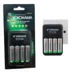 YOKOHAMA Battery Charger with 4 AA Rechargeable Batteries 2000mAh Best Price in Sri Lanka From Dealhub.lk