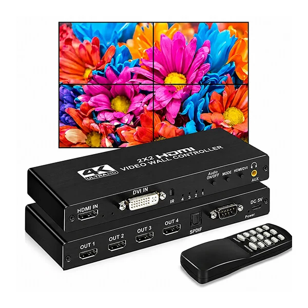HDMI Video Wall Controller 4Way 4K UHD Multi Video Screen Processor Splicer Best Price in Sri Lanka From Dealhub.lk