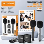 Plokama WM 60 Dual Wireless Microphone with Handheld Stick Best Price in Sri Lanka From Dealhub.lk
