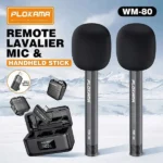 Plokama WM 80 Dual Wireless Microphone with Handheld Stick Best Price in Sri Lanka From Dealhub.lk