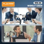 Plokama WM 80 Dual Wireless Microphone with Handheld Stick Best Price in Sri Lanka From Dealhub.lk